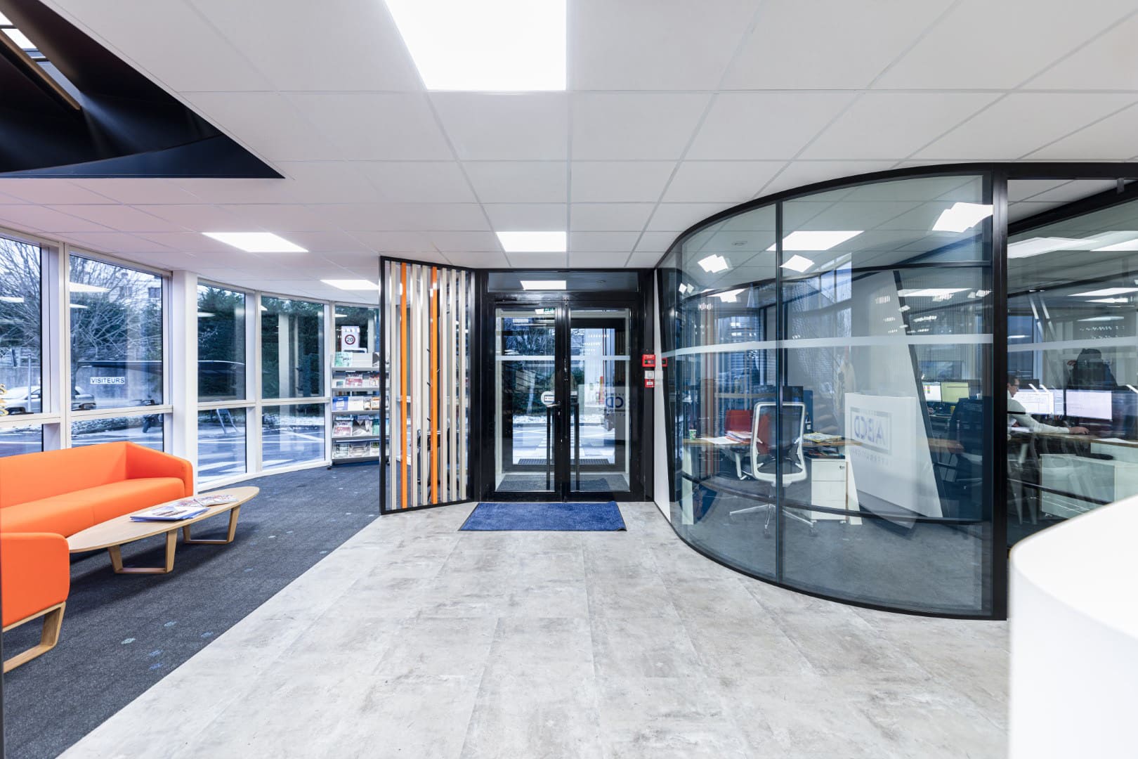 Espace de réception aménagé par Evidence pour ABCD